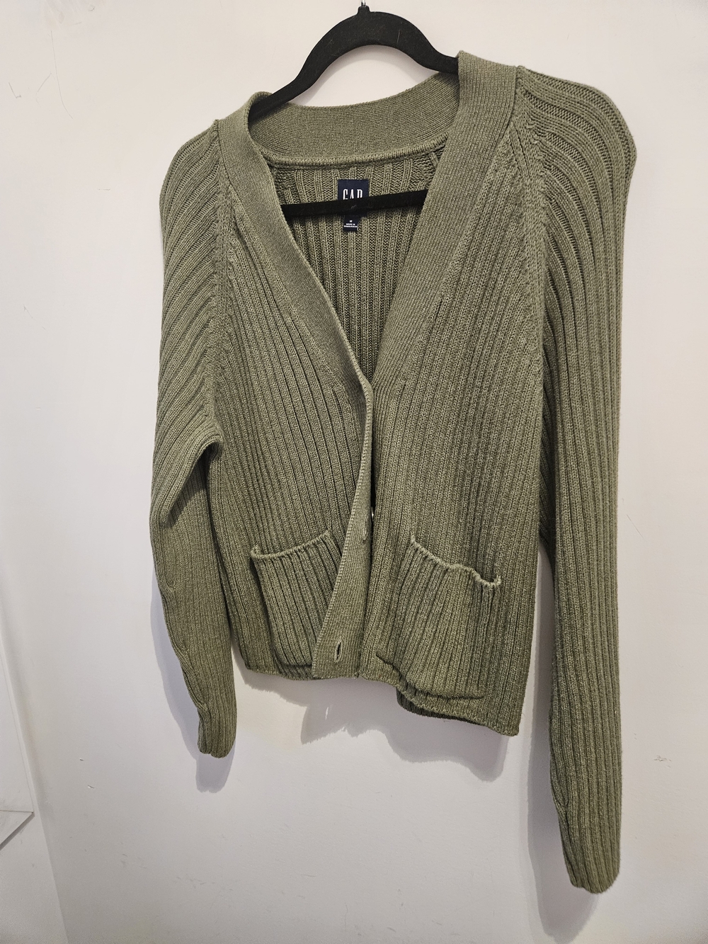 GAP Green Ribbed Cardigan and Matching Tank